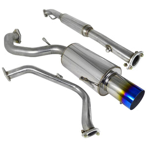 Coolstuffguru Compatible with Mitsubishi Eclipse Gs Rs 2.0L Non-Turbo 4" Titanium Burnt Tip Catback Muffler