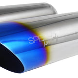 Coolstuffguru Compatible with Ford F150 4.6L 5.4L V8 Dual Burnt Slant Tip Catback Exhaust Muffler