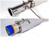 Coolstuffguru Compatible with Nissan 240Sx S13 3" Inlet SS Titanium Burnt Tip Catback Exhaust Muffler