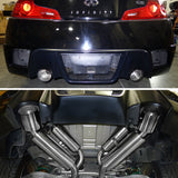 Coolstuffguru Compatible with Infiniti G35 2Dr Coupe Dual Exhaust Catback System Burnt Tip