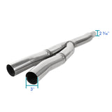 Coolstuffguru Compatible with Ford Mustang 2.3L EcoBoost Catback Exhaust System Stainless Steel Burnt Tip