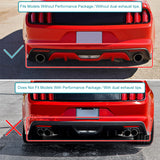 Coolstuffguru Compatible with Ford Mustang 2.3L EcoBoost Catback Exhaust System Stainless Steel Burnt Tip