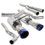 Coolstuffguru Compatible with Ford Mustang 2.3L EcoBoost Catback Exhaust System Stainless Steel Burnt Tip