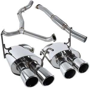 Coolstuffguru Compatible with Subaru Impreza WRX STI Sedan S/S Catback Quad Tip Exhaust Muffler System