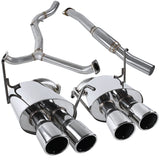 Coolstuffguru Compatible with Subaru Impreza WRX STI Sedan S/S Catback Quad Tip Exhaust Muffler System