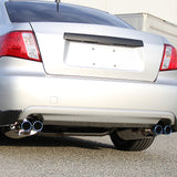 Coolstuffguru Compatible with Subaru Impreza WRX STI Sedan S/S Catback Quad Burnt Tip Exhaust Muffler