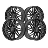 1 X Motiv 429B 17X7.5 5X108/5X4.50 73 Hub +40 Offset Black Wheel Rim