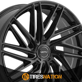 1 X Motiv 429B 22X9 5X108/5X4.50 73.1 Hub +40 Offset Black Wheel Rim