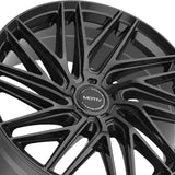 1 X Motiv 429B 22X9 5X112/5X4.50 73.1 Hub +40 Offset Black Wheel Rim