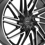 1 X Motiv 429MB 22X9 6X135/6X5.50 106.2 Hub +25 Offset Black Wheel Rim