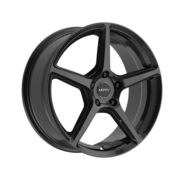 1 X Motiv 433B 17X7.5 5X112 73.1 Hub +40 Offset Black Wheel Rim