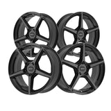 1 X Motiv 433B 16X7.5 5X112 73.1 Hub +40 Offset Black Wheel Rim