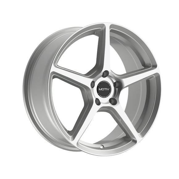 1 X Motiv 433MS 17X7.5 5X100 73.1 Hub +40 Offset Silver Wheel Rim