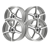 1 X Motiv 433MS 17X7.5 5X100 73.1 Hub +40 Offset Silver Wheel Rim