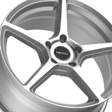 1 X Motiv 433MS 17X7.5 5X100 73.1 Hub +40 Offset Silver Wheel Rim