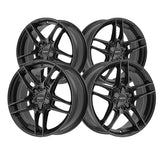 1 X Motiv 434B 19X8.5 5X112/5X4.50 73.1 Hub +40 Offset Black Wheel Rim