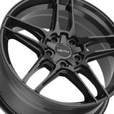 1 X Motiv 434B 18X7.5 5X112/5X4.50 73.1 Hub +40 Offset Black Wheel Rim