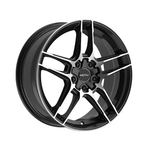 1 X Motiv 434MB 16X7.5 5X112/5X4.50 73.1 Hub +40 Offset Black Wheel Rim