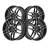 1 X Motiv 434MB 16X7.5 5X4.50/5X120 74.1 Hub +40 Offset Black Wheel Rim