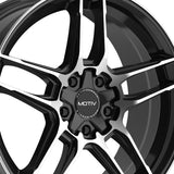 1 X Motiv 434MB 17X7.5 5X112/5X4.50 73.1 Hub +40 Offset Black Wheel Rim