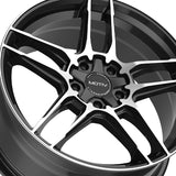 1 X Motiv 434MB 16X7.5 5X4.50/5X120 74.1 Hub +40 Offset Black Wheel Rim