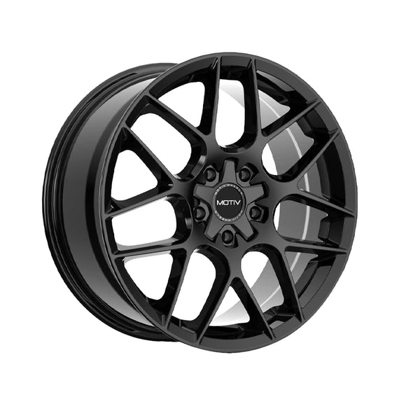 1 X Motiv 435B 17X7.5 5X112/5X4.50 73.1 Hub +40 Offset Black Wheel Rim