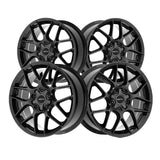 1 X Motiv 435B 17X7.5 5X108/5X4.50 73.1 Hub +40 Offset Black Wheel Rim