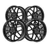 1 X Motiv 435B 20X8.5 5X108/5X4.50 73.1 Hub +40 Offset Black Wheel Rim