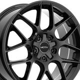 1 X Motiv 435B 20X8.5 5X108/5X4.50 73.1 Hub +40 Offset Black Wheel Rim