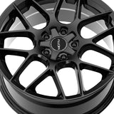 1 X Motiv 435B 20X8.5 5X108/5X4.50 73.1 Hub +40 Offset Black Wheel Rim