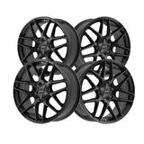 1 X Motiv 435B Foil 18X8 5X108/5X4.50 73.1 Hub +42 Offset Black Wheel Rim