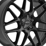 1 X Motiv 435B Foil 20X8.5 5X115 / 5X120 74.1 Hub +20 Offset Black Wheel Rim