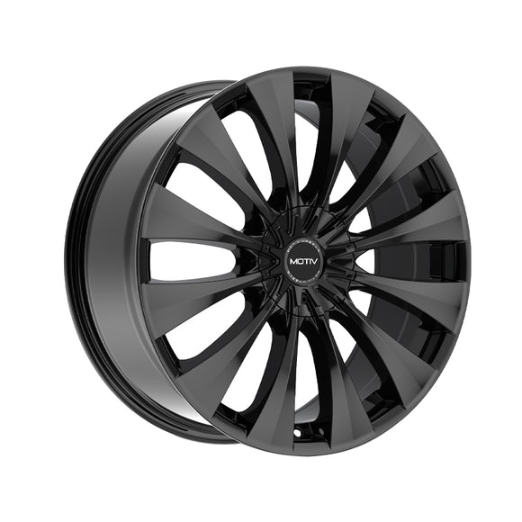 1 X Motiv 436B 17X7.5 5X4.50 74.1 Hub 42 Offset Black Wheel Rim