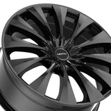 1 X Motiv 436B 16X7.5 5X108/5X4.50 73.1 Hub +38 Offset Black Wheel Rim