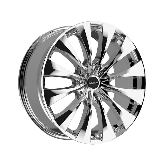 1 X Motiv 436C 18X7.5 5X108/5X4.50 73.1 Hub +42 Offset Chrome Wheel Rim