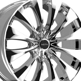1 X Motiv 436C 20X8.5 5X4.50 / 5X120 74.1 Hub +40 Offset Chrome Wheel Rim