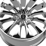 1 X Motiv 436C 20X8.5 5X4.50 / 5X120 74.1 Hub +40 Offset Chrome Wheel Rim