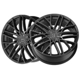 1 X Motiv 437B 22X9 5X115 / 5X120 74.1 Hub +20 Offset Black Wheel Rim