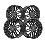1 X Motiv 437B 22X9 5X115 / 5X120 74.1 Hub +20 Offset Black Wheel Rim
