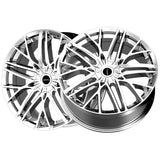 1 X Motiv 437C 22X9 5X108/5X4.50 73.1 Hub +40 Offset Chrome Wheel Rim
