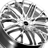1 X Motiv 437C 20X8.5 5X4.50 / 5X120 74.1 Hub +40 Offset Chrome Wheel Rim