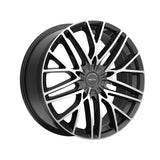 1 X Motiv 437MB 22X9 5X115 / 5X120 74.1 Hub +20 Offset Black Wheel Rim