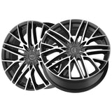 1 X Motiv 437MB 22X9 5X115 / 5X120 74.1 Hub +20 Offset Black Wheel Rim