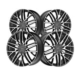 1 X Motiv 437MB 22X9 5X115 / 5X120 74.1 Hub +20 Offset Black Wheel Rim