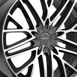 1 X Motiv 437MB 22X9 5X115 / 5X120 74.1 Hub +20 Offset Black Wheel Rim