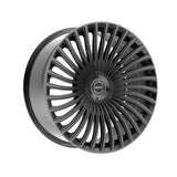 1 X Motiv 438B 22X9 6X135/6X5.50 106.2 Hub +25 Offset Black Wheel Rim