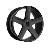 1 X Motiv 439B 22X9 6X135/6X5.50 106.2 Hub +25 Offset Black Wheel Rim