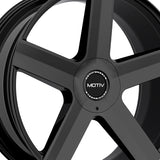 1 X Motiv 439B 24X9.5 6X135/6X5.50 87.1 Hub +25 Offset Black Wheel Rim