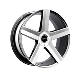 1 X Motiv 439C 24X9.5 5X115/5X120 74.1 Hub +15 Offset Chrome Wheel Rim