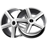 1 X Motiv 439C 22X9 6X135/6X5.50 106.2 Hub +25 Offset Chrome Wheel Rim